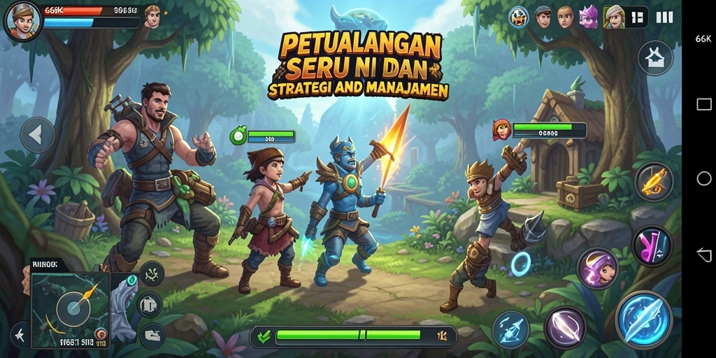 Screenshot game 66K menampilkan aksi strategis dan manajemen sumber daya.
