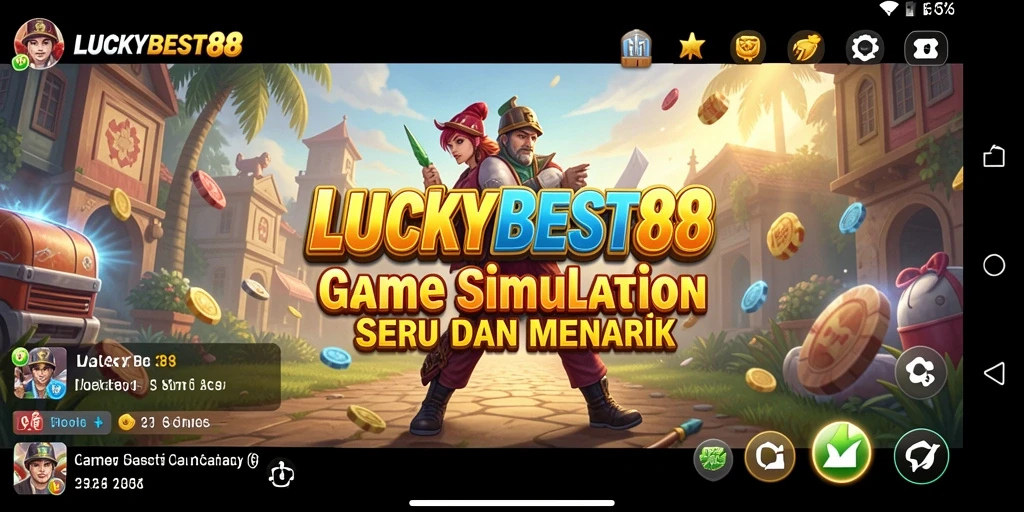 Tampilan gameplay menarik dari LUCKYBEST88 dengan berbagai pilihan simulasi.