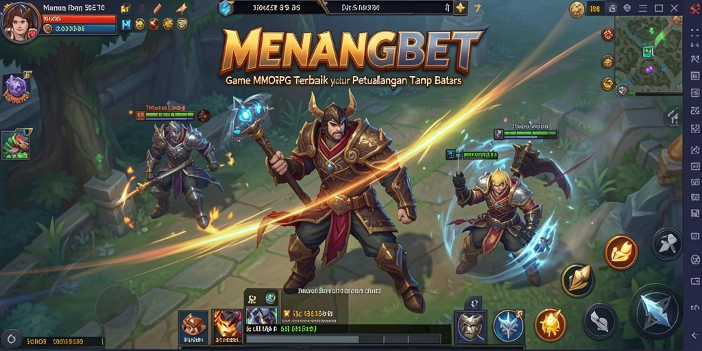 Screenshot MENANGBET menampilkan petualangan seru dalam dunia MMORPG.