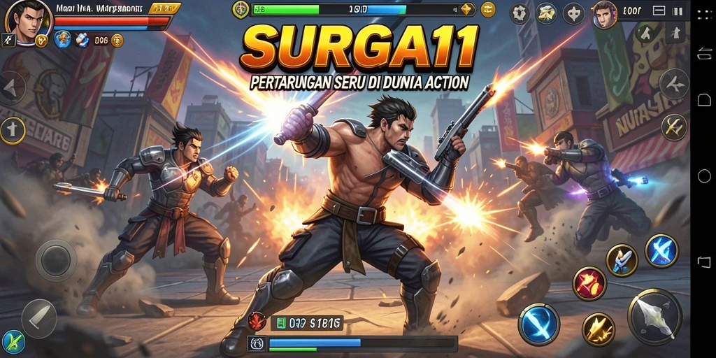 Tampilan seru dari gameplay SURGA11 yang penuh aksi.